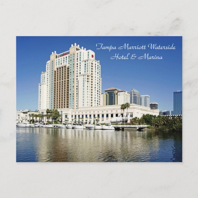 Tampa, Marriott, Waterside, Hotel & Marina Postcard (Front)