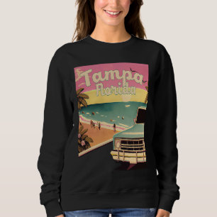 Tampa Retro Beach Vacation Souvenir Tampa Surf Sweatshirt