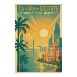 TAMPA – ST. PETE — FLORIDA’S DECO SUNCOAST POSTER