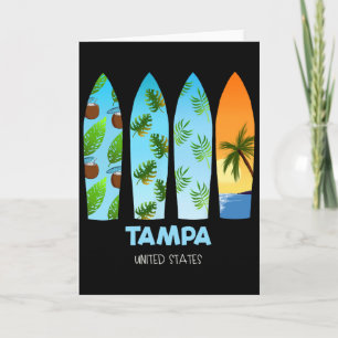 Tampa United States Surfing Surfboard Card