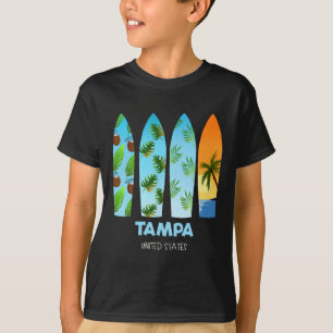 Tampa United States Surfing Surfboard  T-Shirt