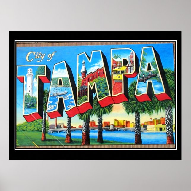 Tampa Vintage Poster City of Tampa (Front)