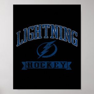 Tampa Y Lightning Vintage Hockey Gray Officially L Poster