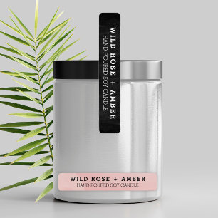 Tamper-Proof Black and White Candle Product Label