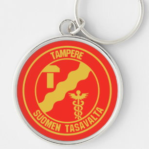 Tampere Round Emblem Key Ring