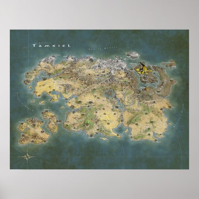 Tamriel Map Poster (Front)