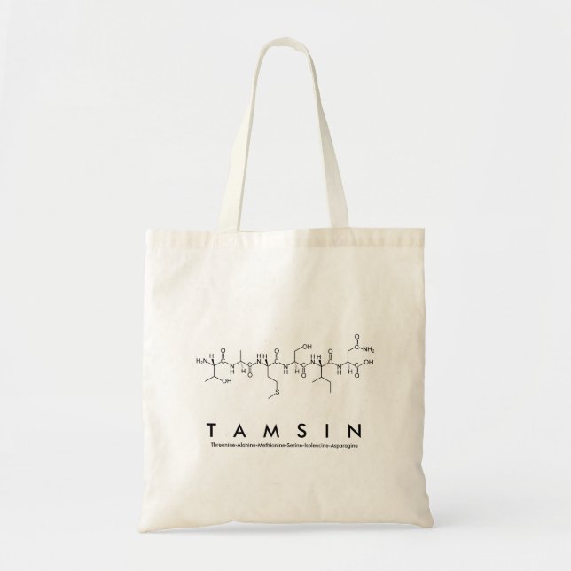 Tamsin peptide name bag (Front)