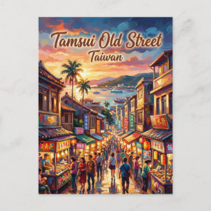 Tamsui Old Street Taiwan Postcard