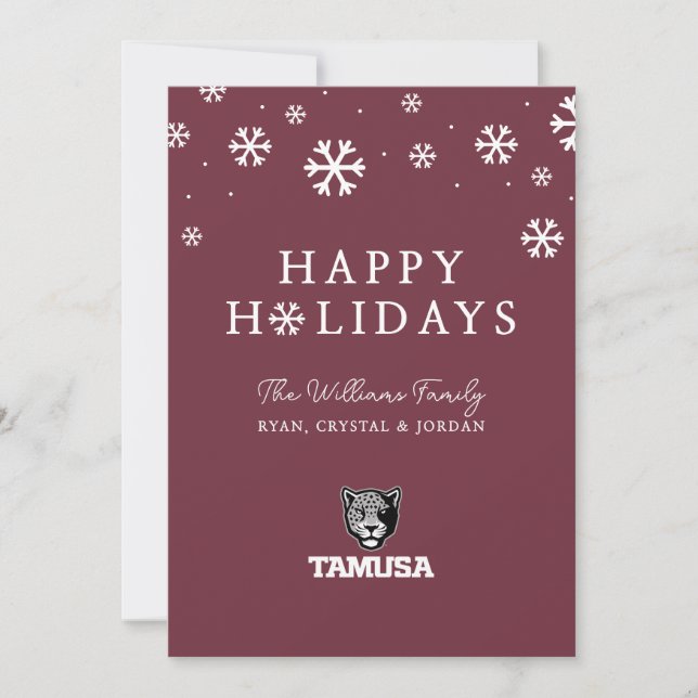 TAMUSA Jaguars Holiday Card (Front)
