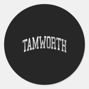 Tamworth New Hampshire Nh Vintage Athletic Srts De Classic Round Sticker