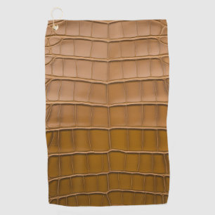 Tan Alligator Pattern Home Decor Golf Towel