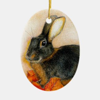 TAN AND BLACK CERAMIC TREE DECORATION