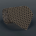 Tan and Black Geometric Pattern Neck Ties<br><div class="desc">Tan and Black Geometric Pattern Neck Ties</div>
