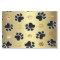 Tan and black paw print on a gold background #1