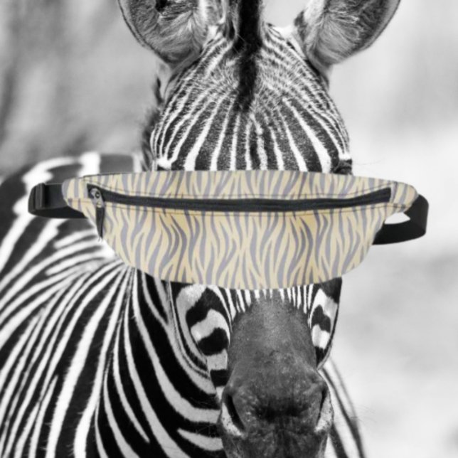 Tan and Black Zebra Stripe Fanny Pack (Creator Uploaded)