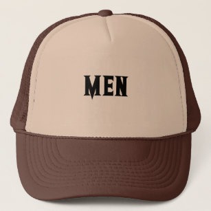 Tan and Brown Men Text Cool and Super Trucker Hat