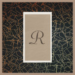 Tan and Brown Monogrammed Minimalist Neutral Colou Napkin<br><div class="desc">This neutral colour, minimalist paper guest towel can be any background colour you select. Background is tan; monogram is dark brown. Guests will appreciate having disposable hand towels available, especially with the recent health scare. Matching bathmat and shower curtain available. A great gift for a wedding or housewarming. All Rights...</div>