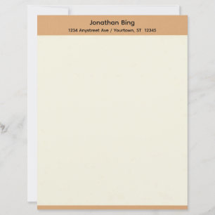 Tan and Cream Stationery Paper