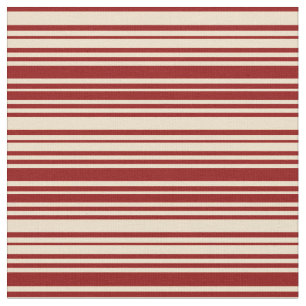 Tan and Dark Red Striped/Lined Pattern Fabric