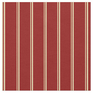 Tan and Dark Red Stripes/Lines Pattern Fabric