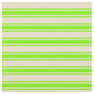 Tan and Green Coloured Lined/Striped Pattern Fabric