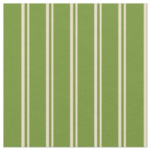 Tan and Green Coloured Lines/Stripes Pattern Fabric