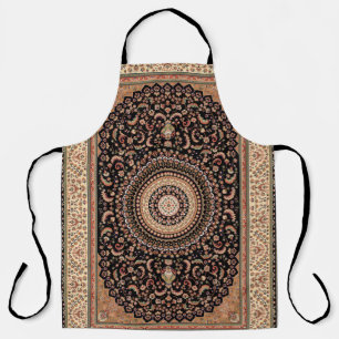 Tan and Green Persian Carpet Apron
