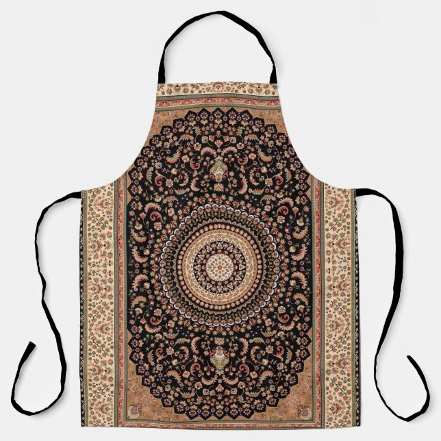 Tan and Green Persian Carpet Apron (Front)