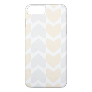 Tan and Grey Hearts Case-Mate iPhone Case