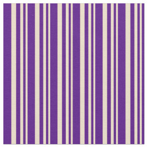 Tan and Indigo Coloured Pattern of Stripes Fabric