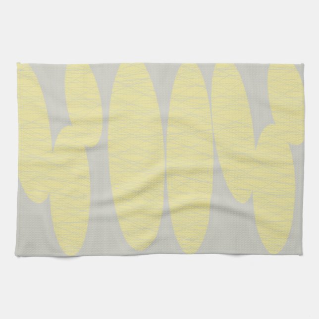 Tan and Light Yellow Kitchen Towel (Horizontal)