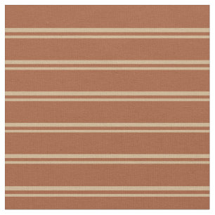 Tan and Sienna Coloured Stripes Pattern Fabric