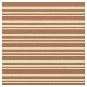 Tan and Sienna Lines Pattern Fabric