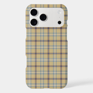Tan and Wedgewood Blue Plaid iPhone Slim Case