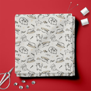 Tan and White 😼 Cute Cat Illustrations  Fabric