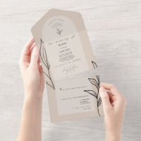 Tan Arch Wedding RSVP