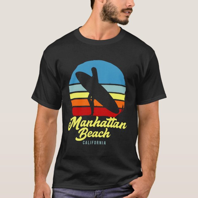 Tan Beach California Surf T-Shirt (Front)