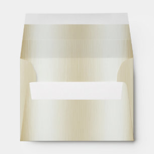 Tan Beige Satin Effect Elegant Wedding Envelope
