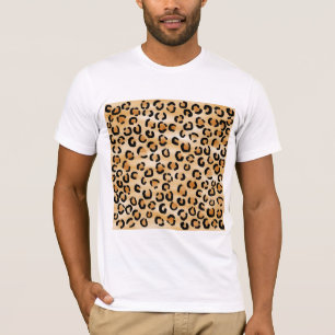 Tan, Black and Brown Leopard Print Pattern. T-Shirt