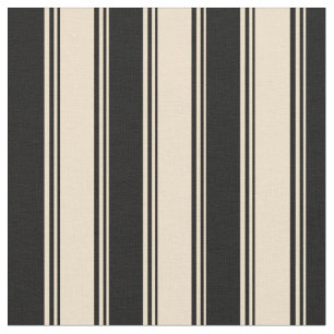 Tan & Black Striped/Lined Pattern Fabric