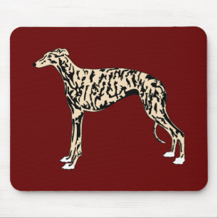 Tan Brindle Greyhound Mouse Pad
