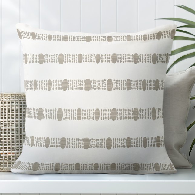 Tan Brown and White Decorative Pillow (Creator Uploaded)
