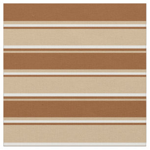Tan, Brown, and White Striped Pattern Fabric