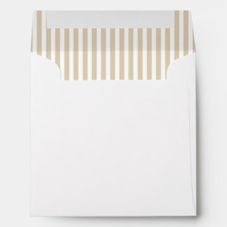 Tan Brown Beige Stripe Lined Envelopes