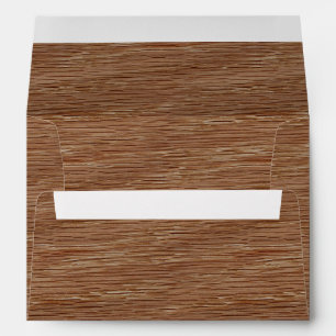 Tan Brown Natural Oak Wood Grain Look Envelope