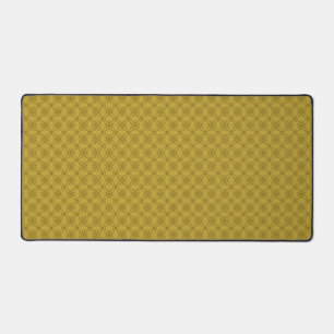 Tan Brown Pattern Artistic Design Desk Mat