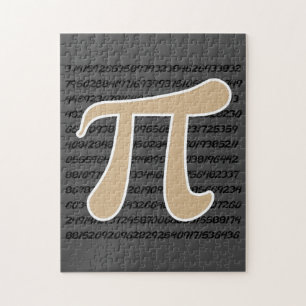 Tan Brown Pi symbol Jigsaw Puzzle