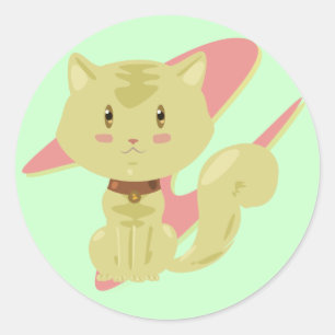 Tan Cat Stickers
