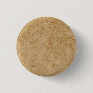 Tan Chamois Faux Leather 3 Cm Round Badge