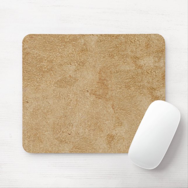 Tan Chamois Faux Leather Mouse Pad (With Mouse)